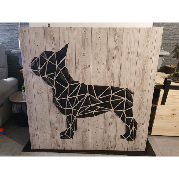 DGEmily Geometric French Bull Dog Wall Art | Large-Scale | Custom Sizes!! - Picture 1 of 6